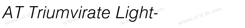 AT Triumvirate Light字体转换